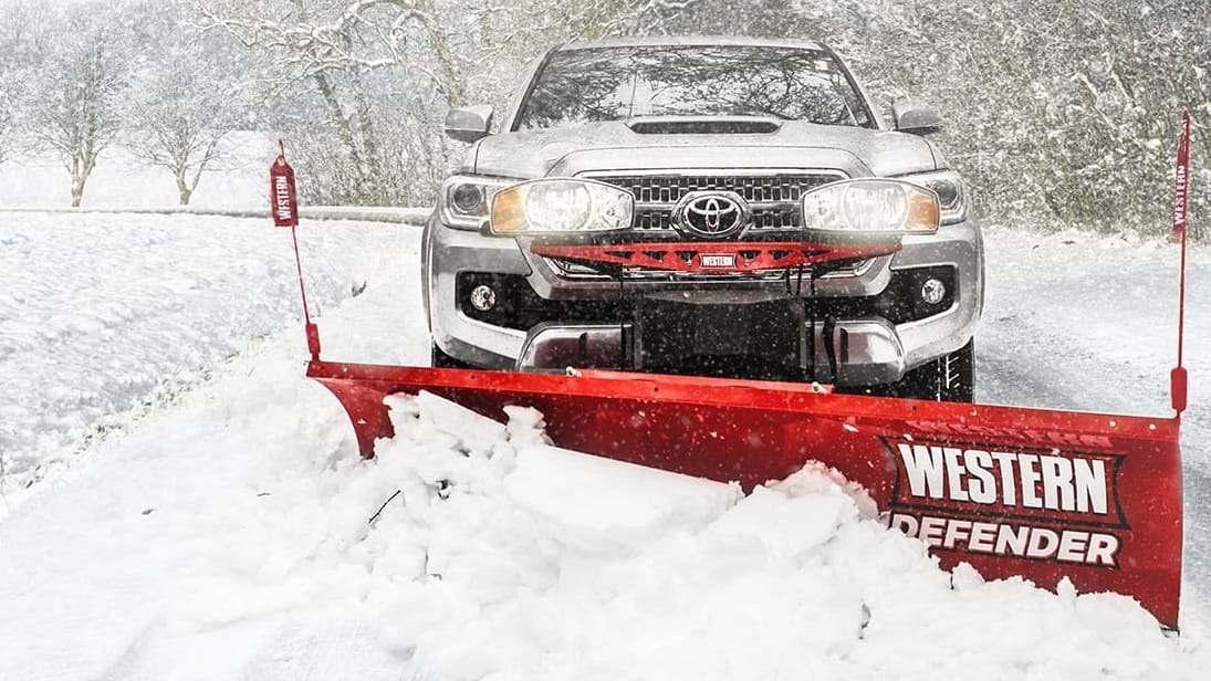 Western Dealers Snow Plow In Action