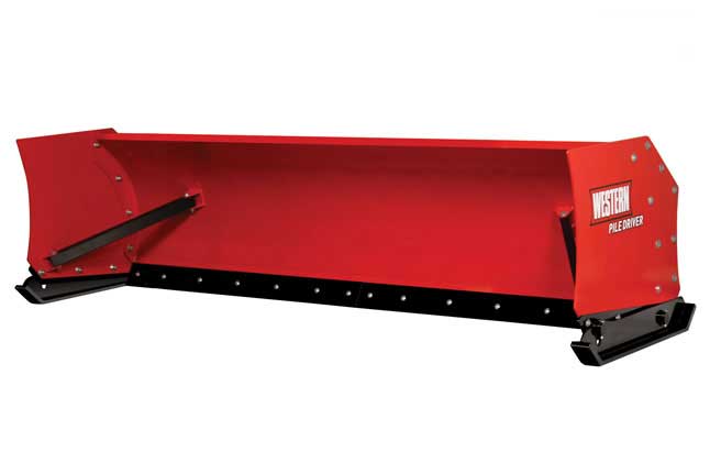 Western Plows steel pile driver pusher plow