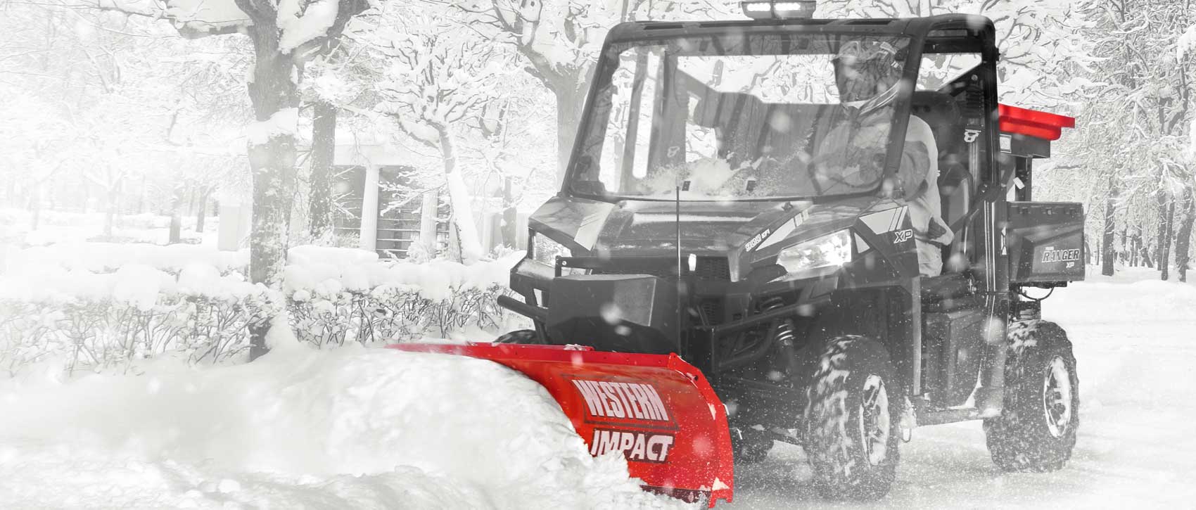 Western Heavy-Duty UTV straight blade snow plow